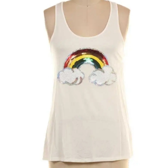 Bear Dance Tops - 3 for $15 Sequin Rainbow Tank Top 🌈